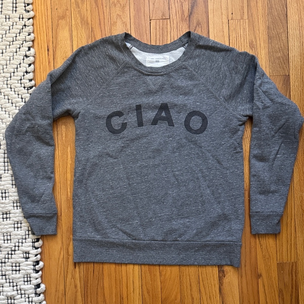 Sol Angeles Charcoal Crewneck Sweater